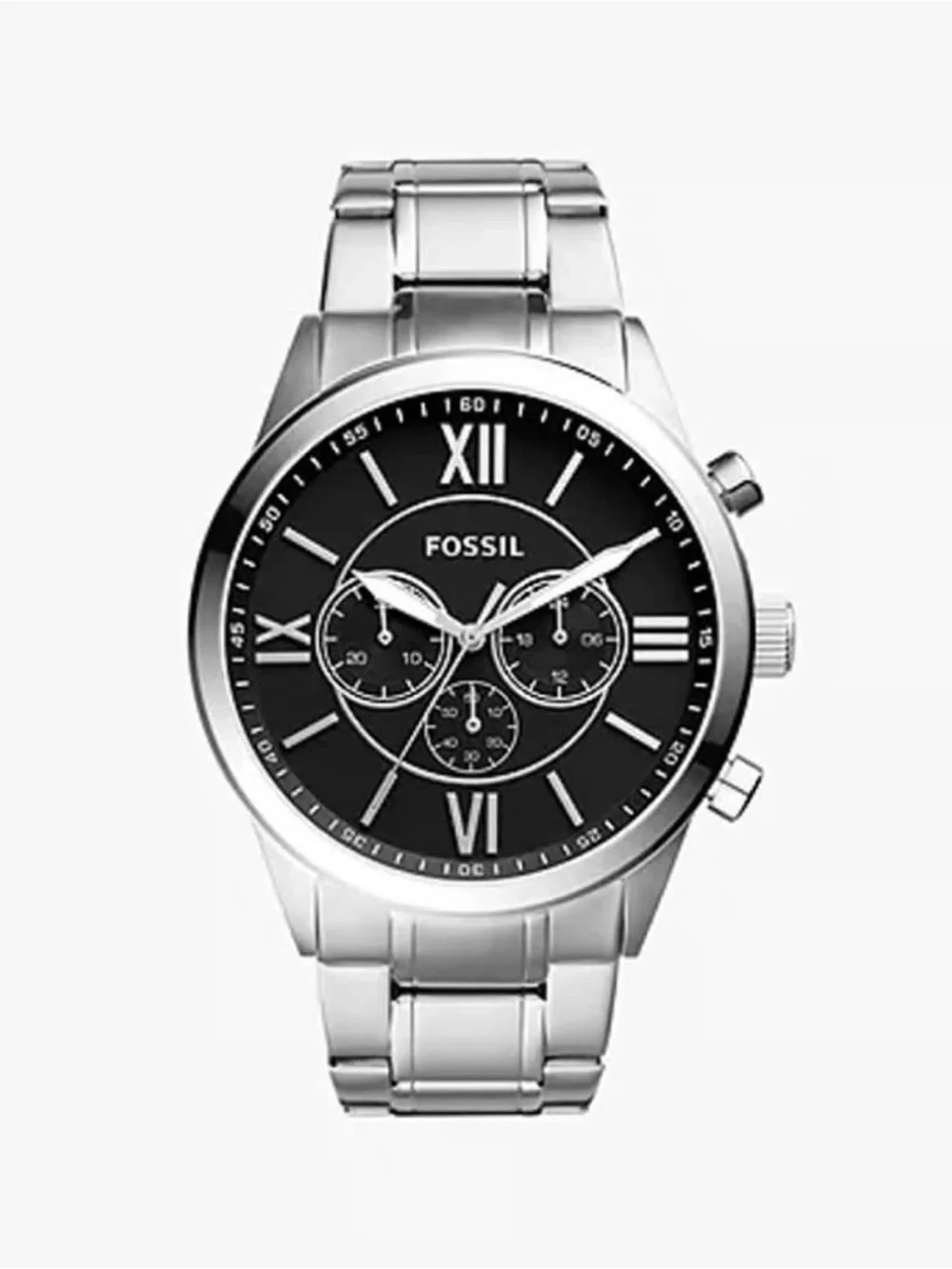 Fossil Flynn Chronograph Watch - Silver and Black